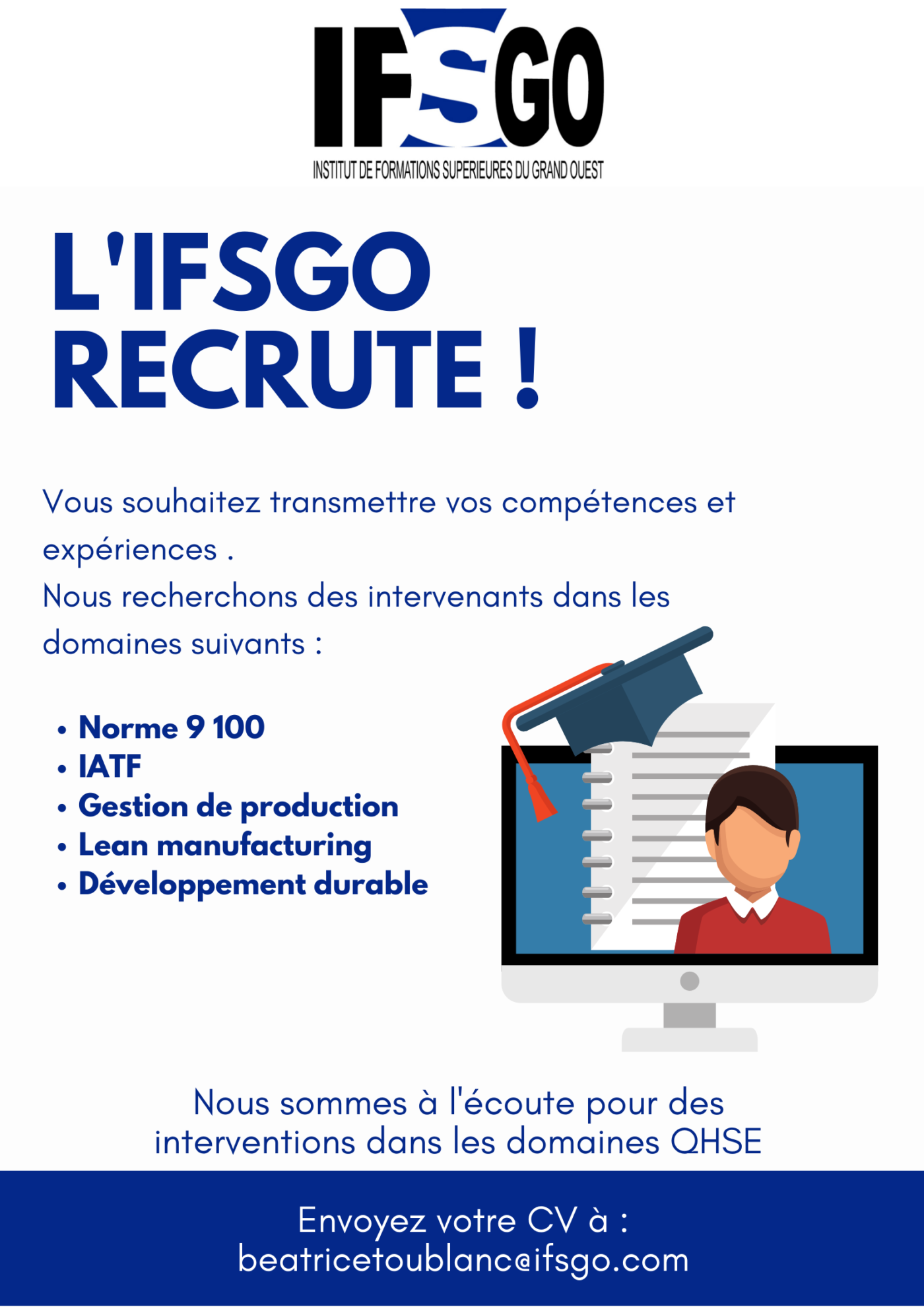 L'IFSGO recrute